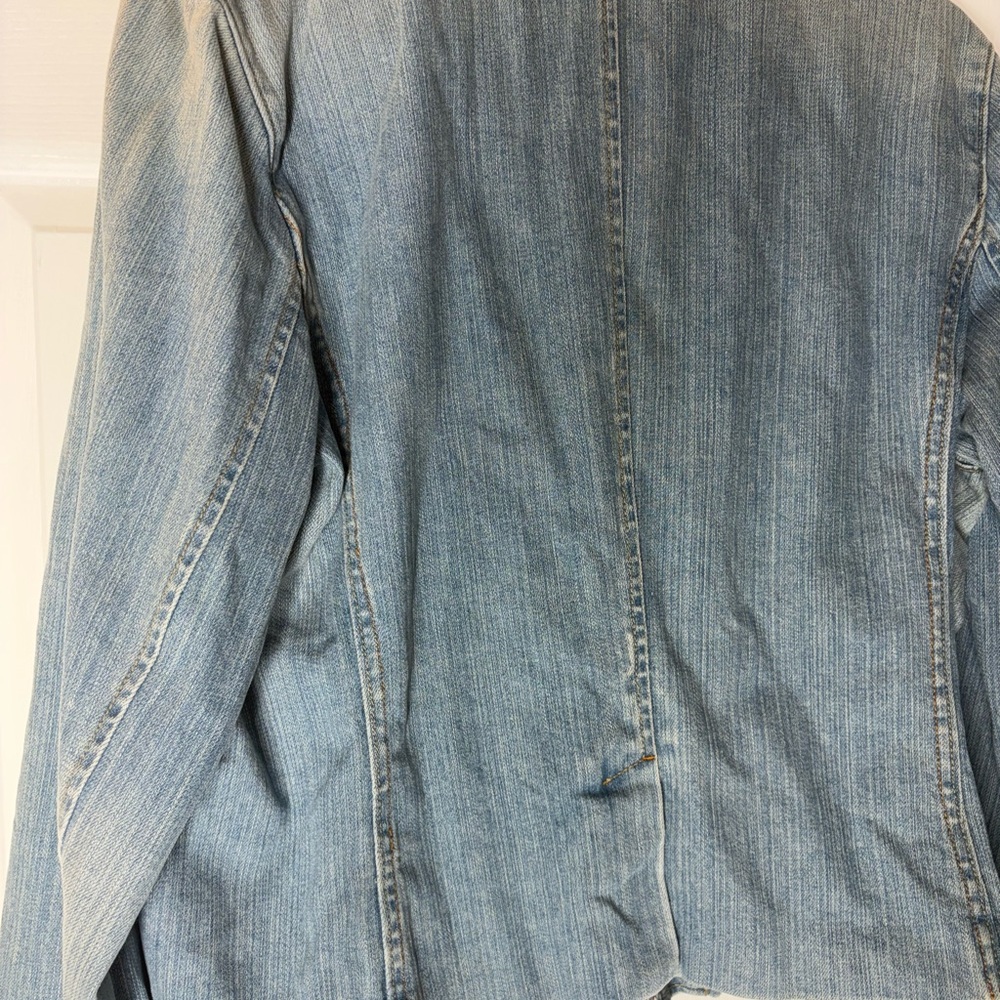 Gap Blue Denim With Patterned Lining - image 8